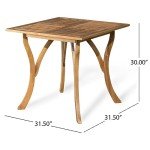 Hermosa Acacia Wood 5-Piece Dining Set