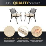 Kinger Home Harmon 5-Piece Aluminum Patio Dining Set