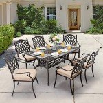7-Piece Cast Aluminum Outdoor Dining Set