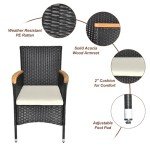 Modern 7-Piece Wicker Patio Dining Set