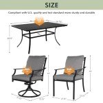 7-Piece Outdoor Dining Set with Swivel Chairs