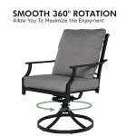 7-Piece Outdoor Dining Set with Swivel Chairs