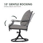 7-Piece Outdoor Dining Set with Swivel Chairs