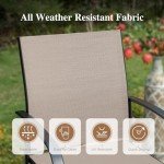 Outdoor Dining Set with 6 Chairs and Umbrella