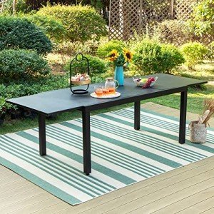 Expandable Patio Dining Table for 6-10 People