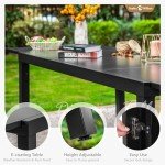 Expandable Patio Dining Table for 6-10 People