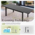 Expandable Patio Dining Table for 6-10 People
