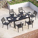 Expandable Patio Dining Table for 6-10 People
