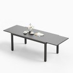 Expandable Patio Dining Table for 6-10 People