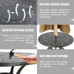 Round Weather-Resistant Wrought Iron Patio Dining Table