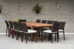 Jefferson 13-Piece Patio Dining Set with Wicker Chairs