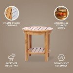 Indonesian Teak Arie Outdoor Round Side Table