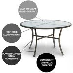 Bellevue 40" Round Outdoor Patio Dining Table