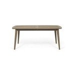 Expandable Gray Acacia Wood Outdoor Dining Table