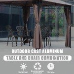 Round Weather-Resistant Wrought Iron Patio Dining Table