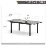 MIXPATIO Adjustable Expandable Patio Dining Table