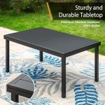 MIXPATIO Adjustable Expandable Patio Dining Table