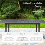 MIXPATIO Adjustable Expandable Patio Dining Table