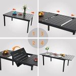 MIXPATIO Adjustable Expandable Patio Dining Table