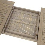 Expandable Gray Acacia Wood Outdoor Dining Table