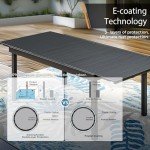 MIXPATIO Adjustable Expandable Patio Dining Table