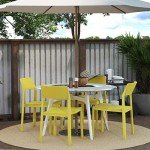 Bright Yellow Stacking Dining Chairs - 4-Pack