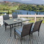 Set of 6 Outdoor Wicker Dining Chairs