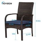 Set of 6 Outdoor Wicker Dining Chairs