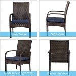 Set of 6 Outdoor Wicker Dining Chairs