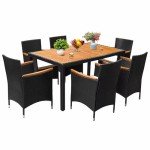 Flamaker 7-Piece Outdoor Dining Set with Cushions