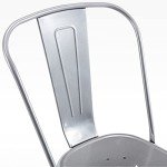 18" Metal Stackable Dining Chairs for Patio Set