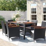 Flamaker 7-Piece Outdoor Dining Set with Cushions