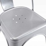 18" Metal Stackable Dining Chairs for Patio Set