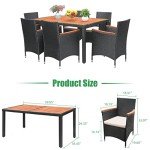 Flamaker 7-Piece Outdoor Dining Set with Cushions