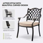 7-Piece Retro Cast Aluminum Outdoor Dining Set