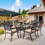 7-Piece Retro Cast Aluminum Outdoor Dining Set