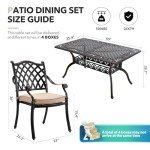 7-Piece Retro Cast Aluminum Outdoor Dining Set