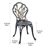 3 Piece Outdoor Bistro Set - Antique Copper
