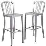 Gael 30" Metal Barstools with Footrest – Set of 2