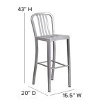 Gael 30" Metal Barstools with Footrest – Set of 2