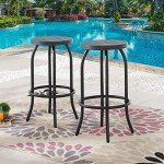 LOKATSE HOME Metal Bistro Chairs, Set of 2