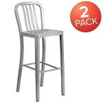 Gael 30" Metal Barstools with Footrest – Set of 2
