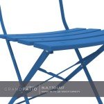 Peacock Blue 3-Piece Folding Patio Bistro Set