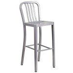 Gael 30" Metal Barstools with Footrest – Set of 2