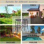 LOKATSE HOME Metal Bistro Chairs, Set of 2