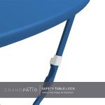 Peacock Blue 3-Piece Folding Patio Bistro Set