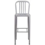 Gael 30" Metal Barstools with Footrest – Set of 2