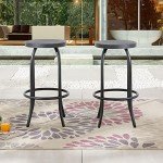 LOKATSE HOME Metal Bistro Chairs, Set of 2