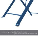 Peacock Blue 3-Piece Folding Patio Bistro Set
