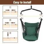 Highwild Hanging Rope Swing Hammock Chair with Cushions